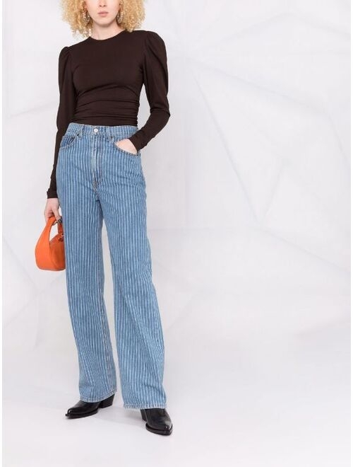 Pinko gathered long-sleeve top