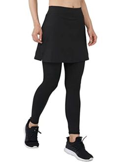alvon Skirt with Leggings Attached for Women Golf Skirts with Leggings Modest Skirt Leggings Tennis Skirted Leggings