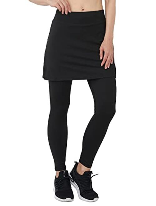 alvon Skirt with Leggings Attached for Women Golf Skirts with Leggings Modest Skirt Leggings Tennis Skirted Leggings