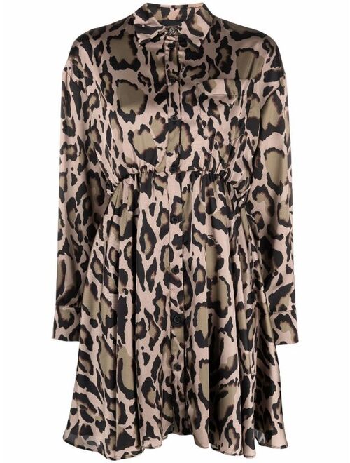 Pinko leopard-print shirt dress