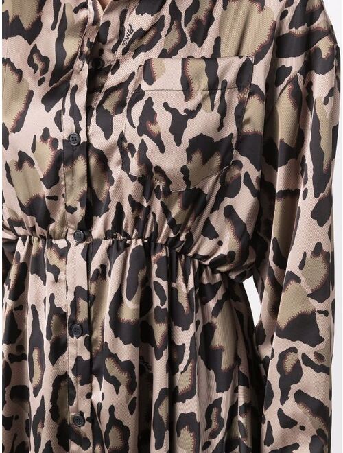 Pinko leopard-print shirt dress
