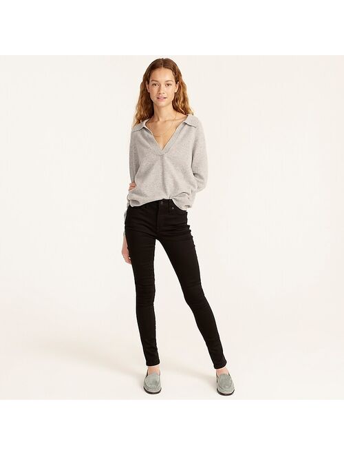 J.Crew 9" high-rise stretchy toothpick jean in new black