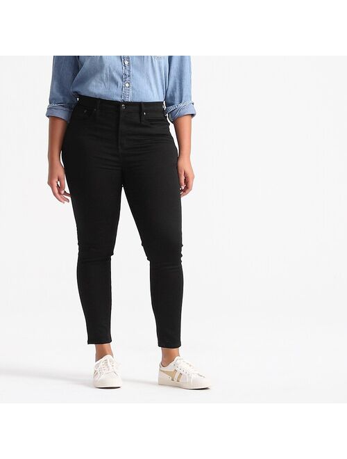 J.Crew 9" high-rise stretchy toothpick jean in new black