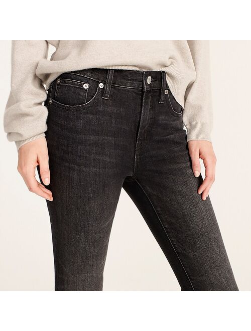 J.Crew 9" high-rise toothpick jean in Charcoal wash
