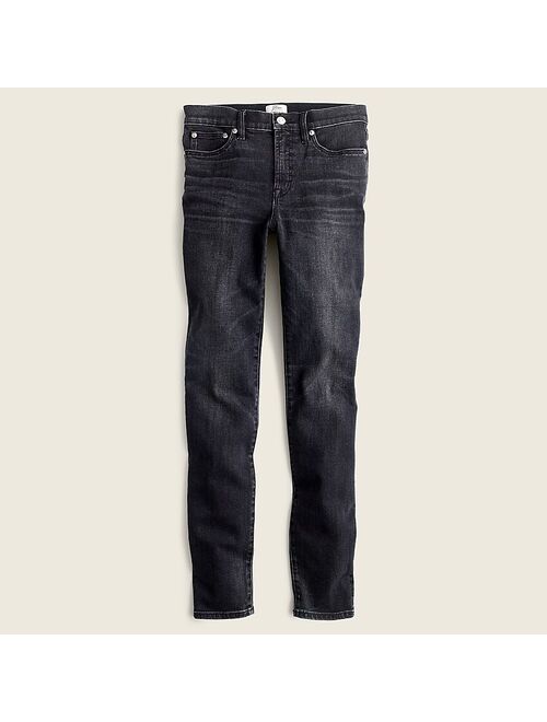 J.Crew 9" high-rise toothpick jean in Charcoal wash