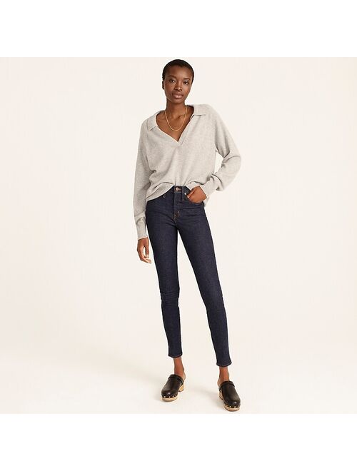 J.Crew 9" high-rise toothpick jean in Classic Rinse wash