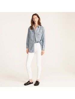 9" high-rise toothpick jean in white