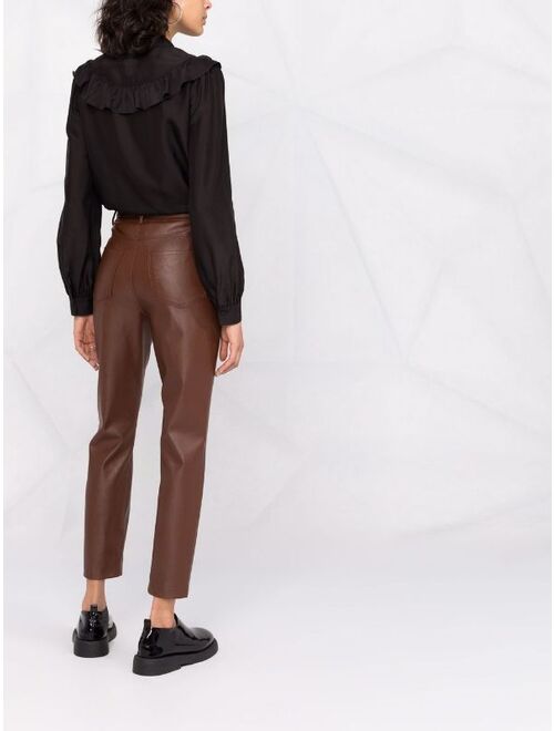 Pinko ruffled button-up shirt