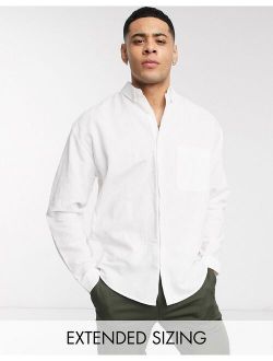 90s oversized linen shirt in white