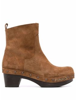 clog-style ankle boots