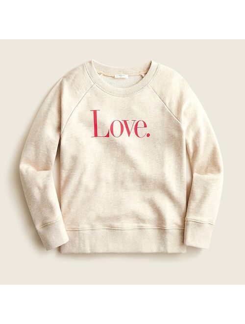 J.Crew Girls' "Love" sweatshirt