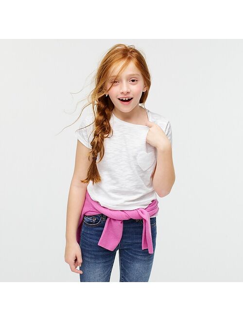 J.Crew Girls' T-shirt with heart-shaped pocket
