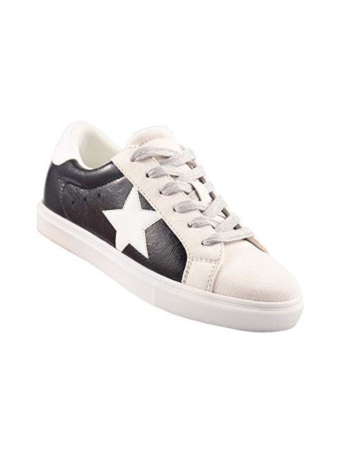PARTY Women's Fashion Star Sneaker Lace Up Low Top Comfortable Cushioned golden goose dupes Walking Shoes