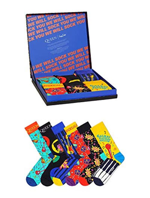 Happy Socks Queen Socks 6 Pack Gift Box for Men and Women