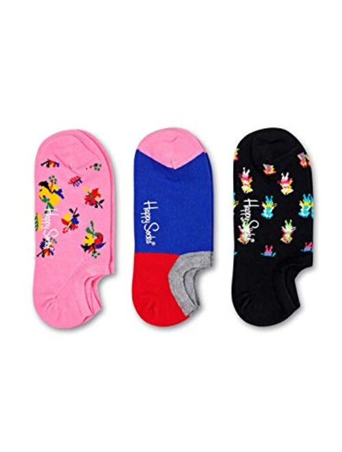 Happy Socks 3-Pack Hibiscus Sneaker Liner Socks