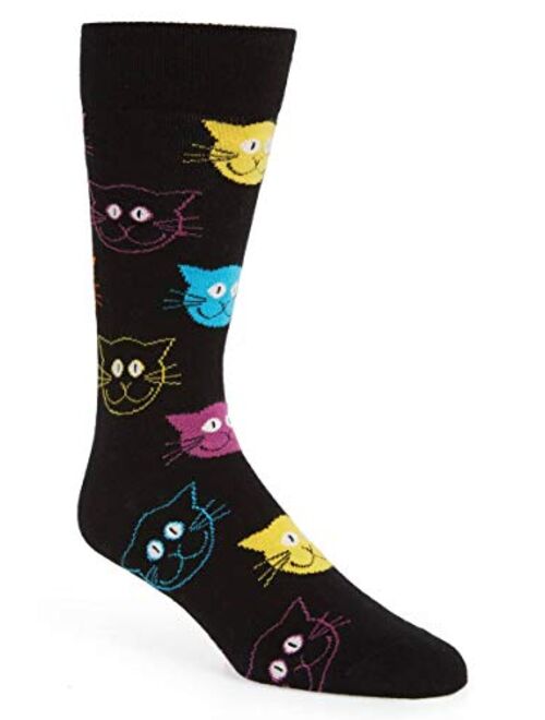 Happy Socks Unisex Cat Lover Crew Socks (One Pair)