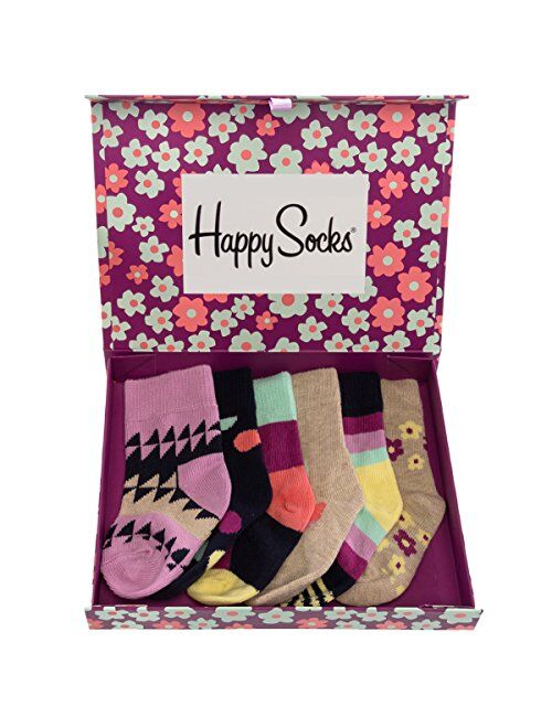 Happy Socks Baby Girls' 6 Pack Boxed Set (Baby) - Multicolor - 0-12M