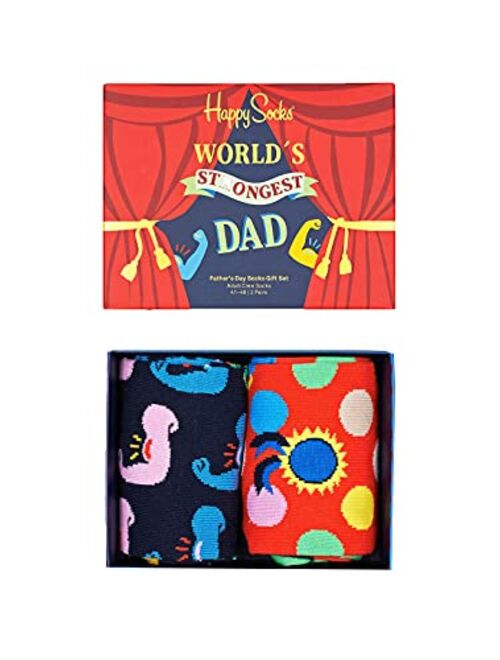 Happy Socks World's Strongest Dad 2 - Pack Gift Set