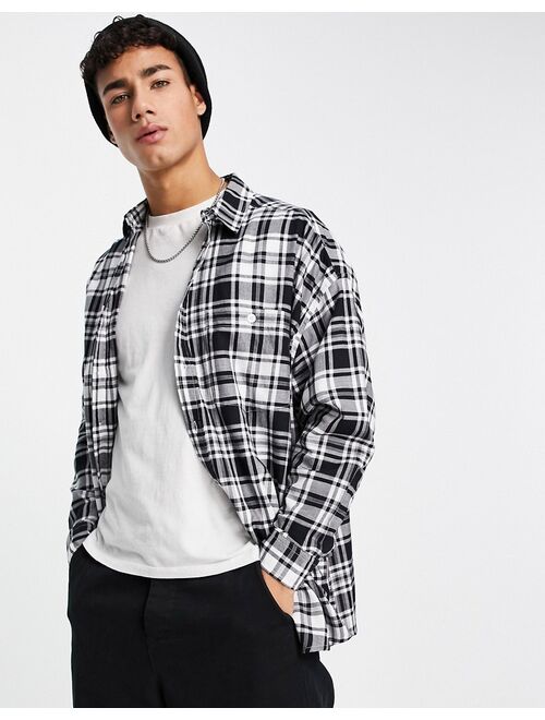 Asos Design 90s oversized check shirt with city back print