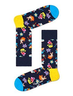Unisex Printed Popcorn Combed Cotton Socks