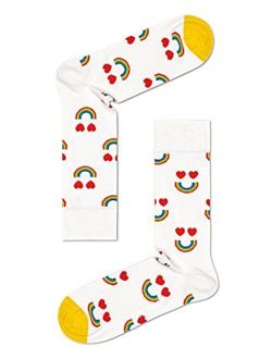 Unisex Printed Happy Rainbow Socks