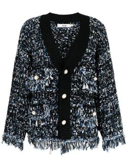 tweed knitted cardigan