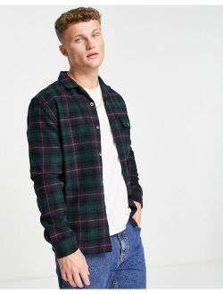 overshirt in blackwatch wool check