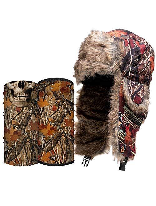 S A Store S A Frost Pack - 1 SA Co Trapper Hat, 1 Thermal Fleece Face Shield, 1 UV Face Shield