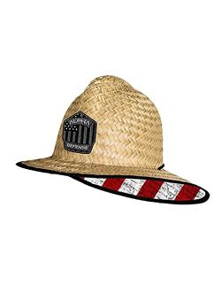S A Company Fire Straw Hat - Under Brim Straw Hat for Men and Women - UPF 50  Sun Hat