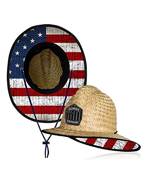 S A Store S A Company Fire Straw Hat - Under Brim Straw Hat for Men and Women - UPF 50+ Sun Hat