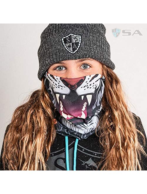 S A Store S A Frost Tech Kids Fleece Face Shield 3 Pack for Boys and Girls - Seamless Fleece-Sewn Inner Lining