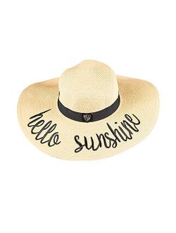 S A Company Womens Beach Floppy Straw Hat - UPF 50  Floppy Sun Hat for Women - UPF 50  Foldable Sun Hat