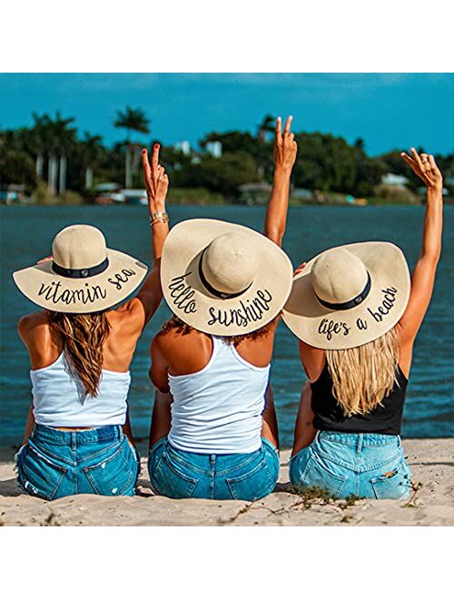 S A Store S A Company Womens Beach Floppy Straw Hat - UPF 50+ Floppy Sun Hat for Women - UPF 50+ Foldable Sun Hat