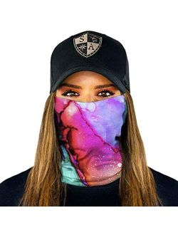 S A SA - 1 UV Face Shield - Watercolor - Multipurpose Neck Gaiter, Balaclava, Elastic Face Mask for Men and Women