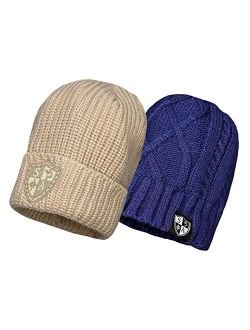 S A Double Beanie Pack - 2 SA Company Double-Needle Stitched Beanies