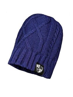 S A Co. Beanie | Daily Navy Beanie - 100% Acetate, Double-Needle Stitching, Machine Washable