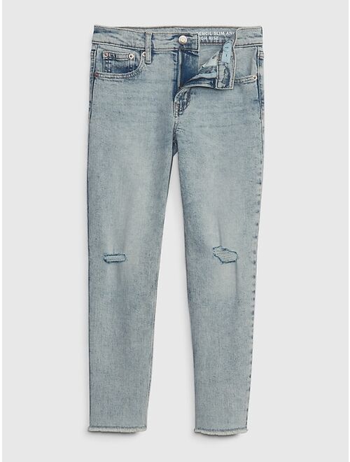 GAP Kids' Pencil Slim Fit Jeans with Washwell