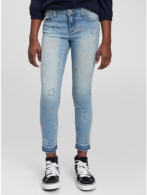 GAP Kids Star Print Super Skinny Ankle Jeans with Washwell ™
