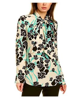 St. John Orchid Fever Silk Top