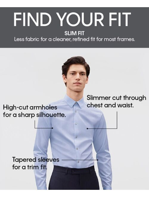 Calvin Klein Logo Slim Fit Stretch Collar Dress Shirt, Online Exclusive