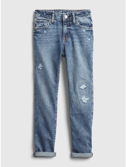 Kids Distressed Girlfriend Jeans with Washwell™