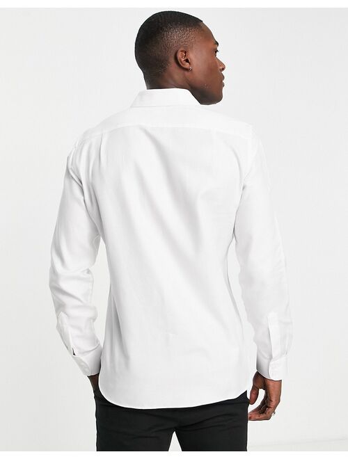 Topman egyptian cotton textured formal shirt in white