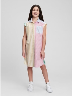 Kids Mix-Stripe Shirt Dress