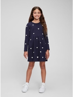 Kids Ponte Babydoll Print Dress