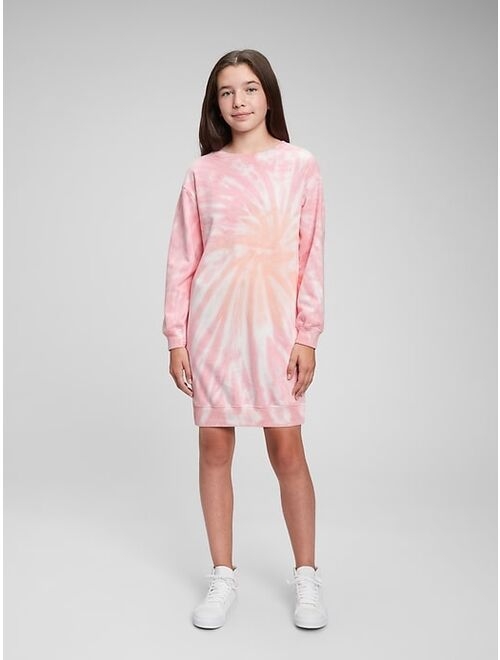 GAP Kids Tie-Dye Crewneck Sweatshirt Dress