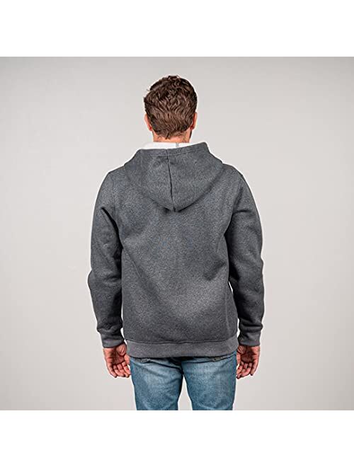 S A Store S A SA Men's Full-Zip Hoodie Sweatshirt - Standard fit, Relaxed Hood with Ribbed Cuffs & Waistband