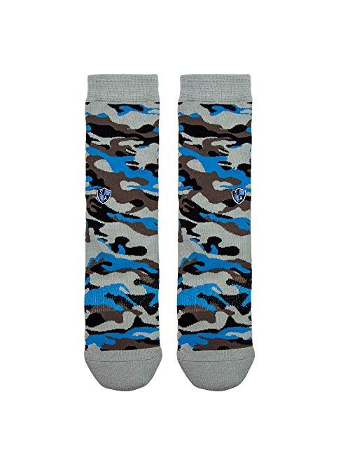 S A Store S A Aqua Blackout Military Camo Crew Socks for Men & Women - Quick Drying Performance Fiber Blend with Reinforced Toe & Heel