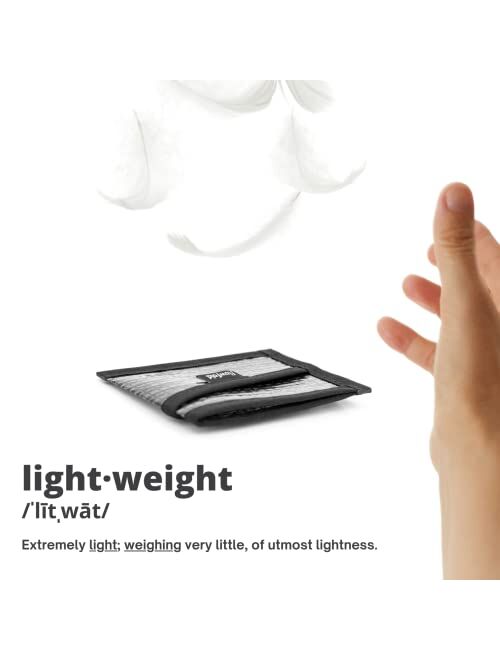 Flowfold Recycled Sailcloth Craftsman 3 Pocket Card Holder Wallet - Front Pocket Wallet, Slim Card Holder & Recycled Sailcloth Wallet Made in USA (Black Sailcloth)