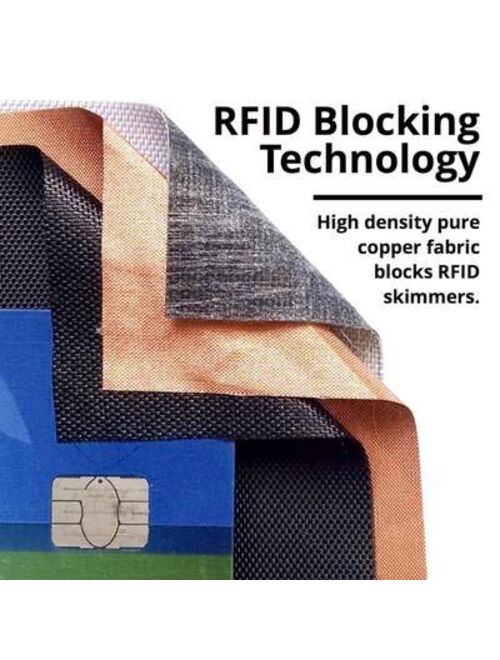 Flowfold RFID Blocking Outlier Bifold Durable Slim Wallet Front Pocket Wallet, Bifold (Navy Blue)