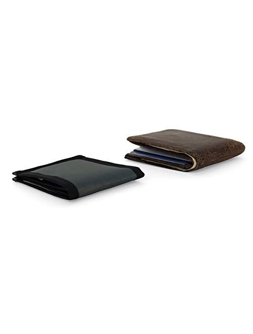 Flowfold RFID Blocking Vanguard Bifold Wallet Durable Slim Wallet Front Pocket Wallet, Bifold Wallet Made in USA (Grey)